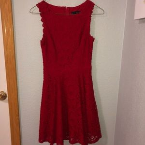 Red Lace Formal Dress